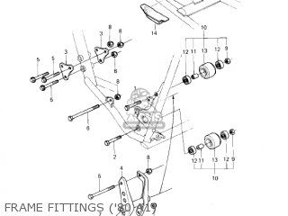 FRAME FITTINGS ('80 A1) - KDX175-A1 KDX175 1980 USA CANADA