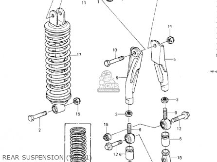 REAR SUSPENSION ('80 A1) - KDX175-A1 KDX175 1980 USA CANADA