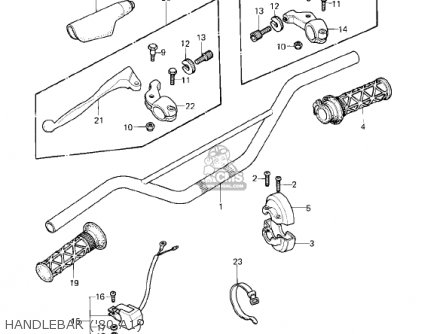 HANDLEBAR ('80 A1) - KDX175-A1 KDX175 1980 USA CANADA