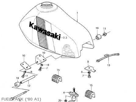 FUEL TANK ('80 A1) - KDX175-A1 KDX175 1980 USA CANADA