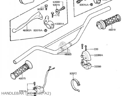 HANDLEBAR (KDX175-A2) - KDX175-A1 KDX175 1980 USA CANADA