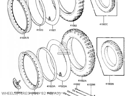 WHEELS/TIRES ('81-'82 A2/A3) - KDX175-A1 KDX175 1980 USA CANADA