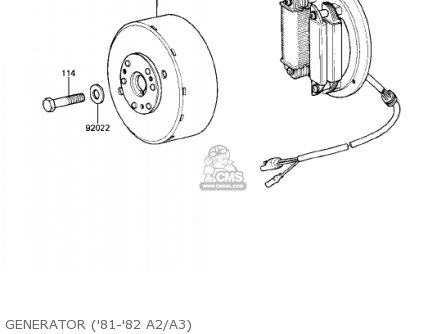 GENERATOR ('81-'82 A2/A3) - KDX175-A1 KDX175 1980 USA CANADA