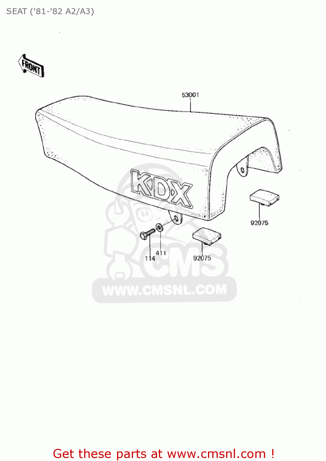SEAT ('81-'82 A2/A3) KDX175-A2 KDX175 1981 USA CANADA