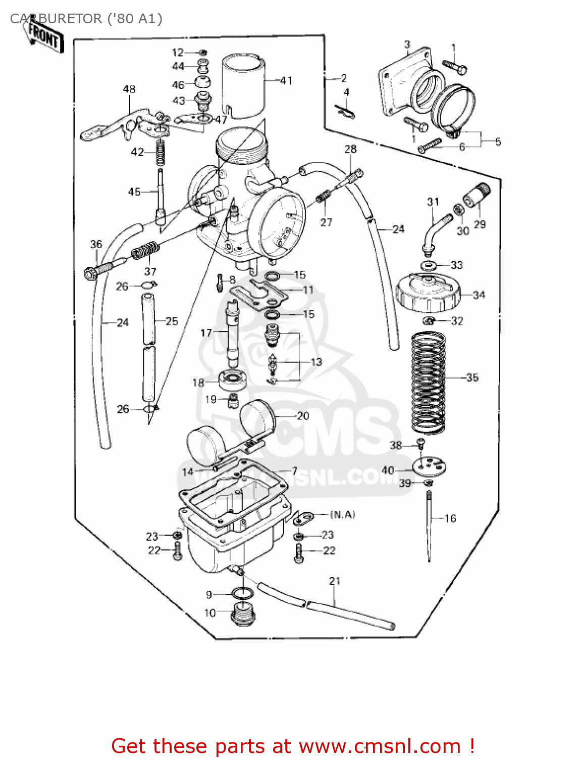 CARBURETOR ('80 A1) KDX175-A2 KDX175 1981 USA CANADA