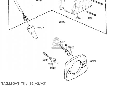 TAILLIGHT ('81-'82 A2/A3) - KDX175-A2 KDX175 1981 USA CANADA