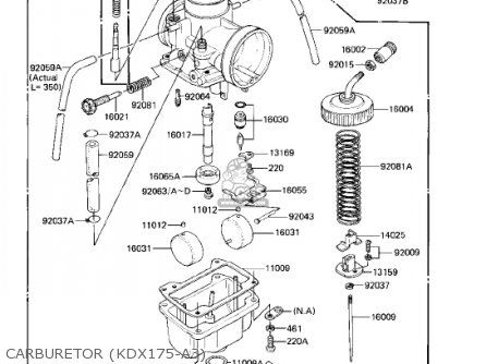 CARBURETOR (KDX175-A3) - KDX175-A2 KDX175 1981 USA CANADA