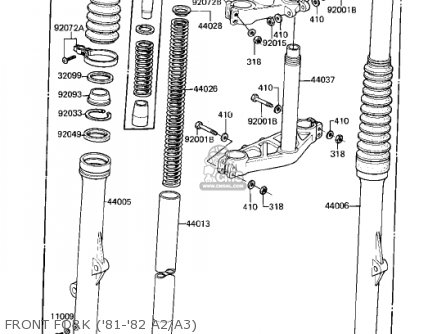 FRONT FORK ('81-'82 A2/A3) - KDX175-A2 KDX175 1981 USA CANADA