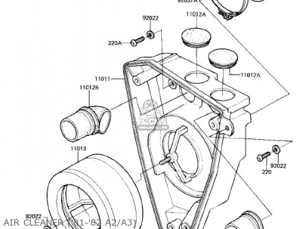 AIR CLEANER ('81-'82 A2/A3) - KDX175-A2 KDX175 1981 USA CANADA