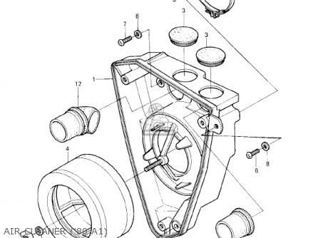 AIR CLEANER ('80 A1) - KDX175-A2 KDX175 1981 USA CANADA