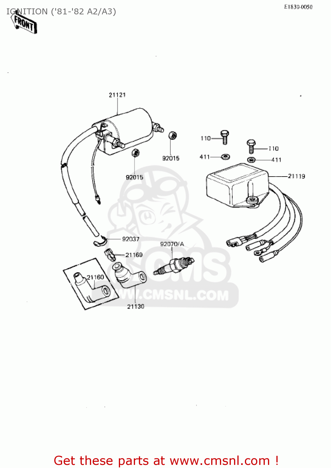 IGNITION ('81-'82 A2/A3) KDX175-A3 KDX175 1982 USA CANADA