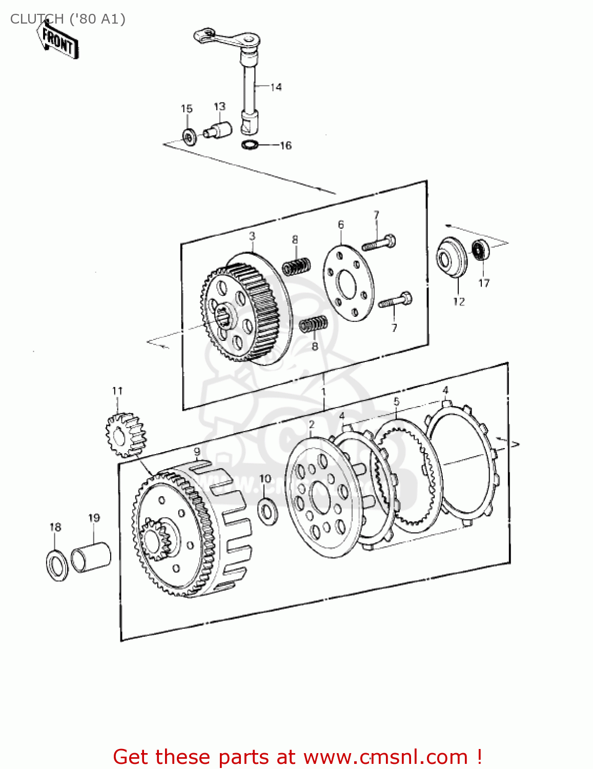 CLUTCH ('80 A1) KDX175-A3 KDX175 1982 USA CANADA