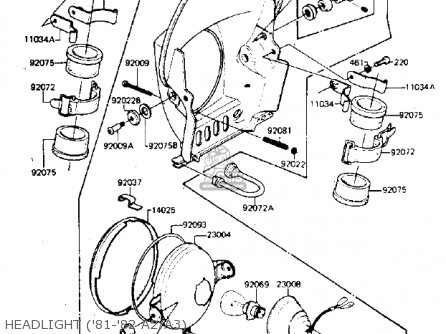 HEADLIGHT ('81-'82 A2/A3) - KDX175-A3 KDX175 1982 USA CANADA