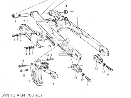 SWING ARM ('80 A1) - KDX175-A3 KDX175 1982 USA CANADA