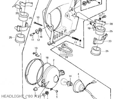 HEADLIGHT ('80 A1) - KDX175-A3 KDX175 1982 USA CANADA