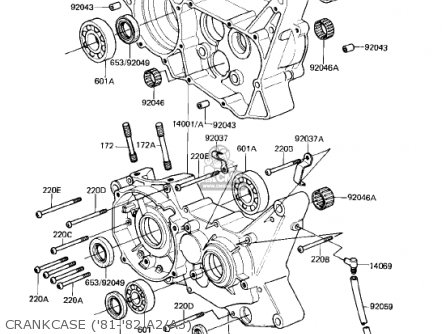CRANKCASE ('81-'82 A2/A3) - KDX175-A3 KDX175 1982 USA CANADA