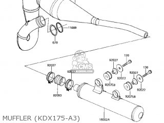 MUFFLER (KDX175-A3) - KDX175-A3 KDX175 1982 USA CANADA
