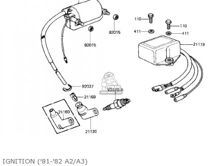 IGNITION ('81-'82 A2/A3) - KDX175-A3 KDX175 1982 USA CANADA
