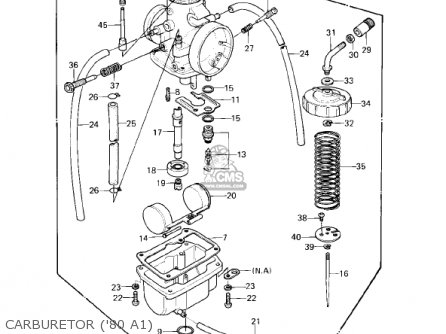 CARBURETOR ('80 A1) - KDX175-A3 KDX175 1982 USA CANADA