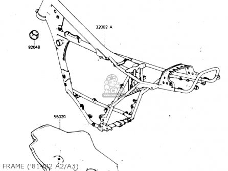 FRAME ('81-'82 A2/A3) - KDX175-A3 KDX175 1982 USA CANADA