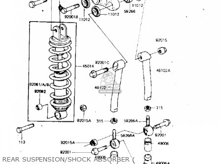 REAR SUSPENSION/SHOCK ABSORBER ( - KDX175-A3 KDX175 1982 USA CANADA