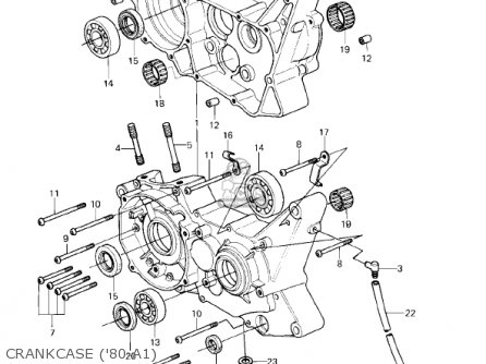 CRANKCASE ('80 A1) - KDX175-A3 KDX175 1982 USA CANADA