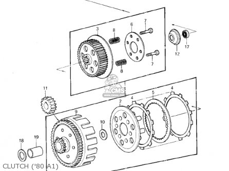 CLUTCH ('80 A1) - KDX175-A3 KDX175 1982 USA CANADA