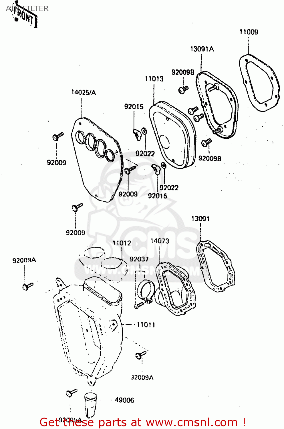 AIR FILTER KDX200-A1 1983 UNITED KINGDOM AL