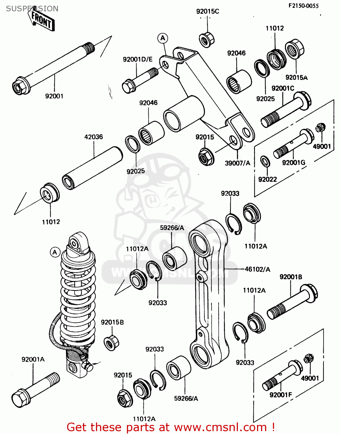 SUSPENSION KDX200-A1 1983 UNITED KINGDOM AL