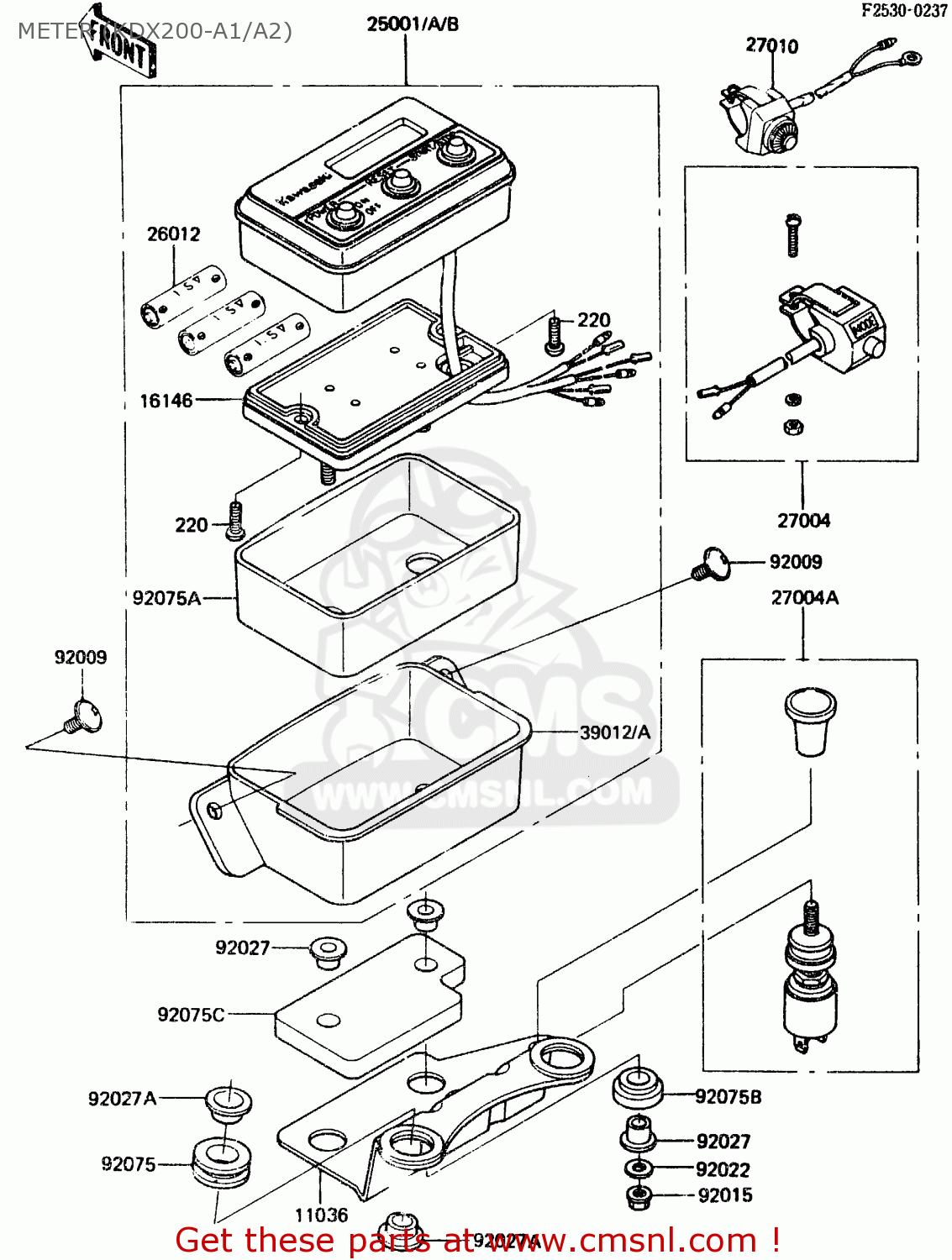 METER (KDX200-A1/A2) KDX200-A1 1983 UNITED KINGDOM AL