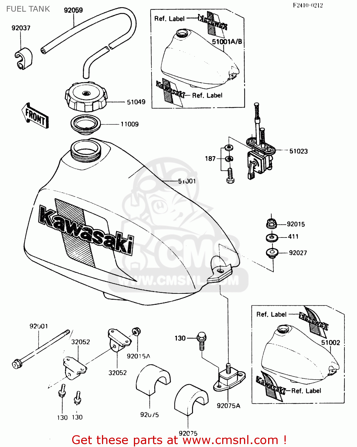 FUEL TANK KDX200-A1 1983 UNITED KINGDOM AL