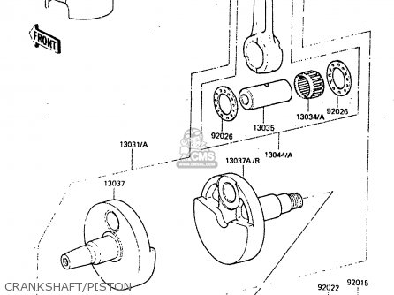 CRANKSHAFT/PISTON - KDX200-A1 1983 UNITED KINGDOM AL