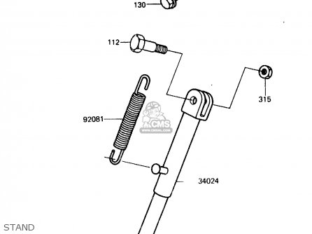 STAND - KDX200-A1 1983 UNITED KINGDOM AL