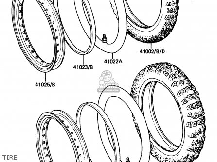TIRE - KDX200-A1 1983 UNITED KINGDOM AL