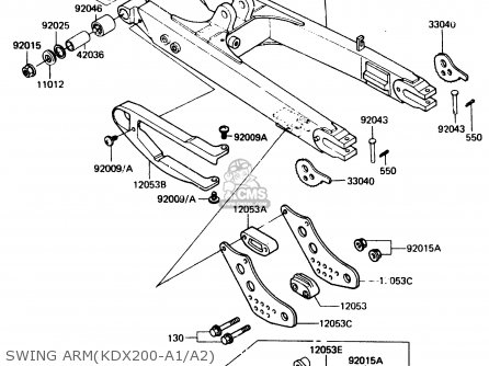 SWING ARM(KDX200-A1/A2) - KDX200-A1 1983 UNITED KINGDOM AL
