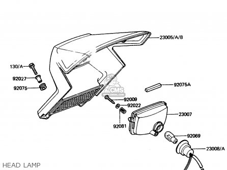 HEAD LAMP - KDX200-A1 1983 UNITED KINGDOM AL