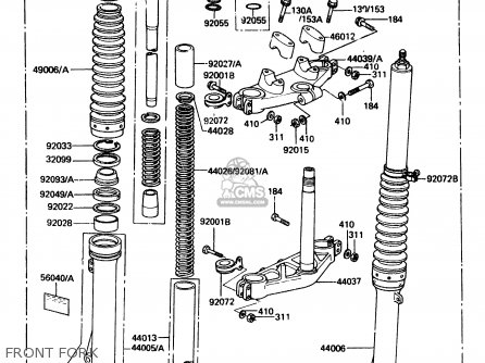 FRONT FORK - KDX200-A1 1983 UNITED KINGDOM AL