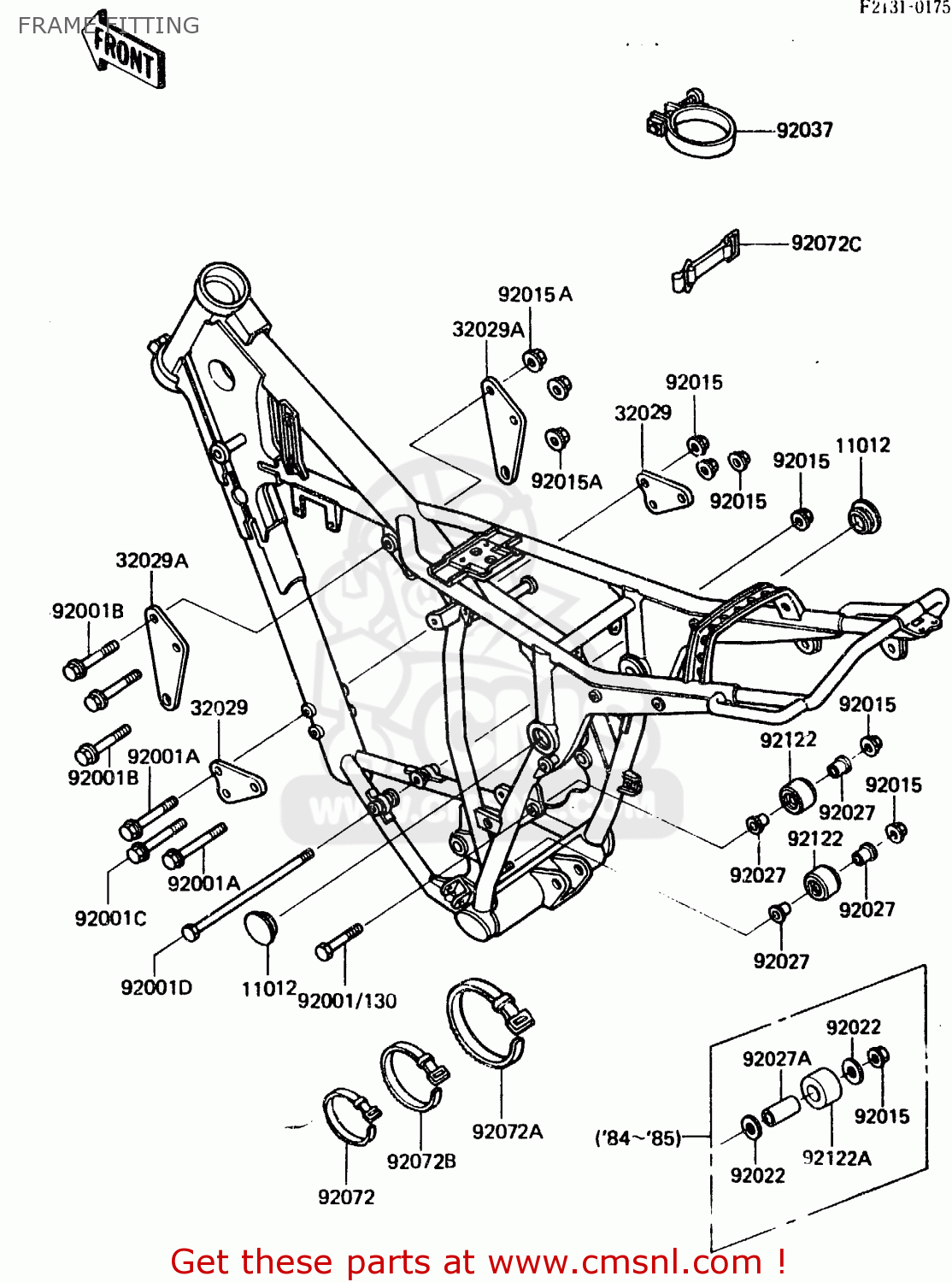 FRAME FITTING KDX200-A3 1985 UNITED KINGDOM AL