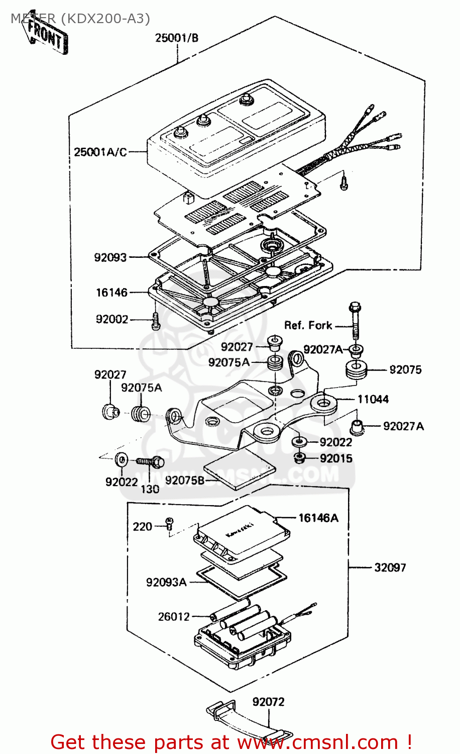 METER (KDX200-A3) KDX200-A3 1985 UNITED KINGDOM AL