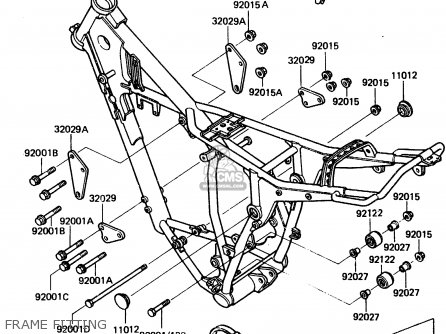 FRAME FITTING - KDX200-A3 1985 UNITED KINGDOM AL