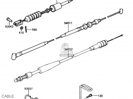 CABLE - KDX200-A3 1985 UNITED KINGDOM AL
