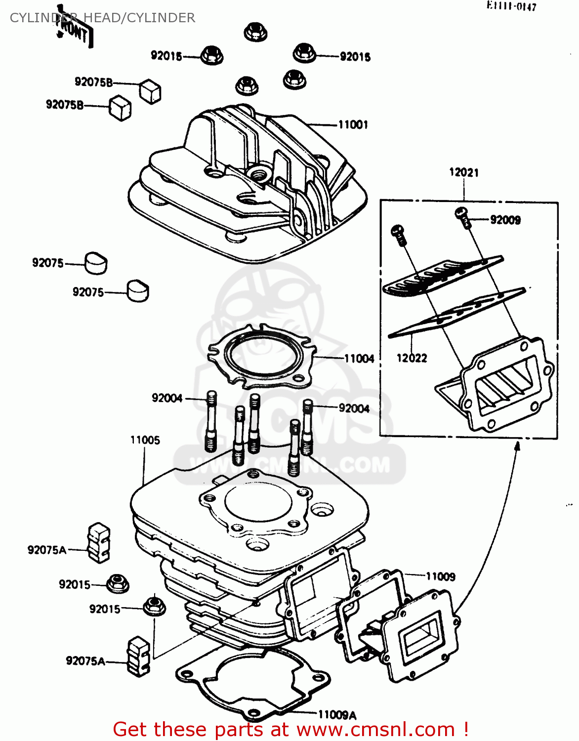 CYLINDER HEAD/CYLINDER KDX200-B1 1984 AUSTRALIA / KPH
