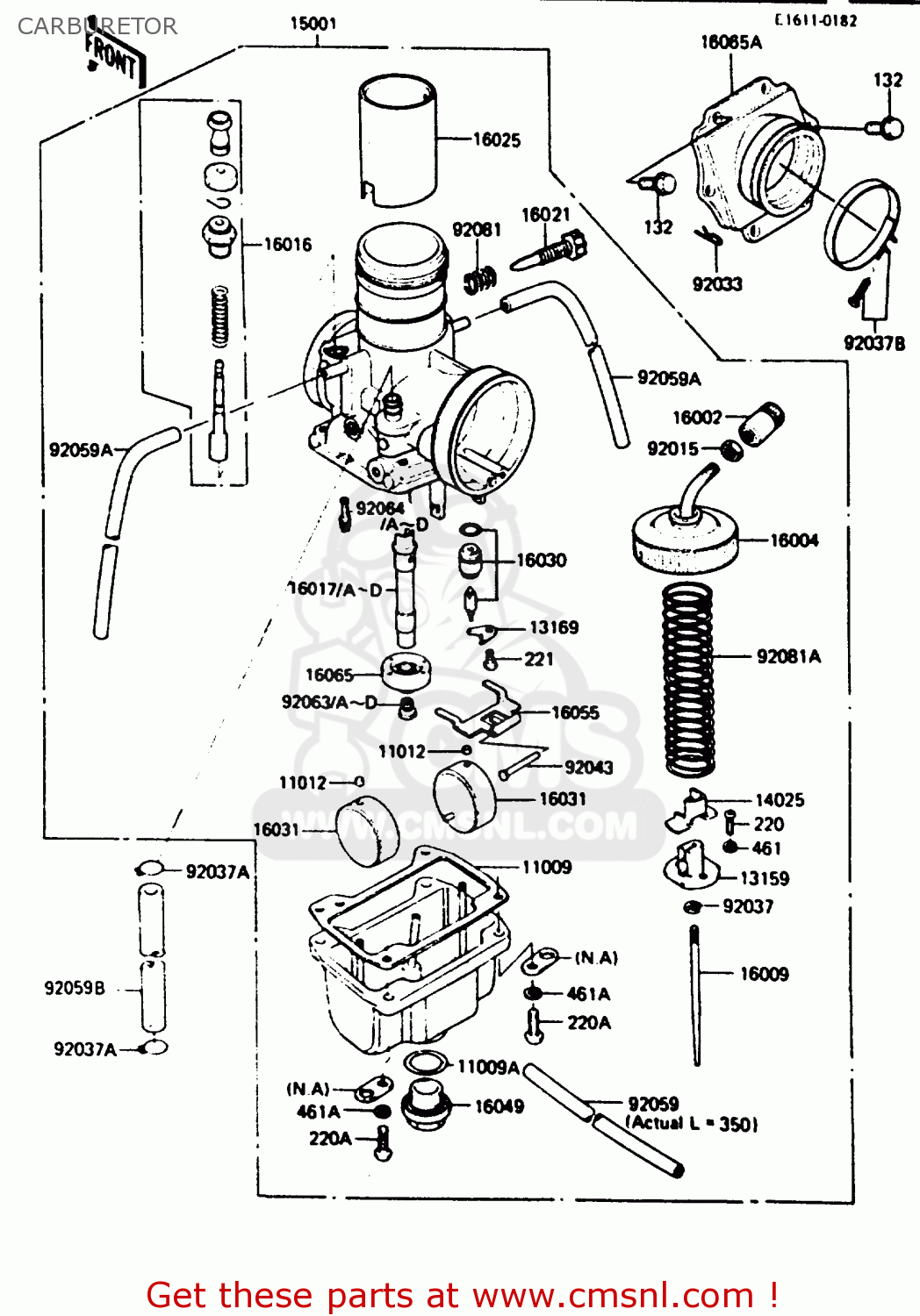 CARBURETOR KDX200-B1 1984 AUSTRALIA / KPH