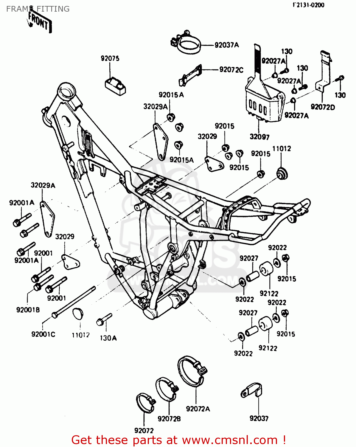 FRAME FITTING KDX200-B1 1984 AUSTRALIA / KPH