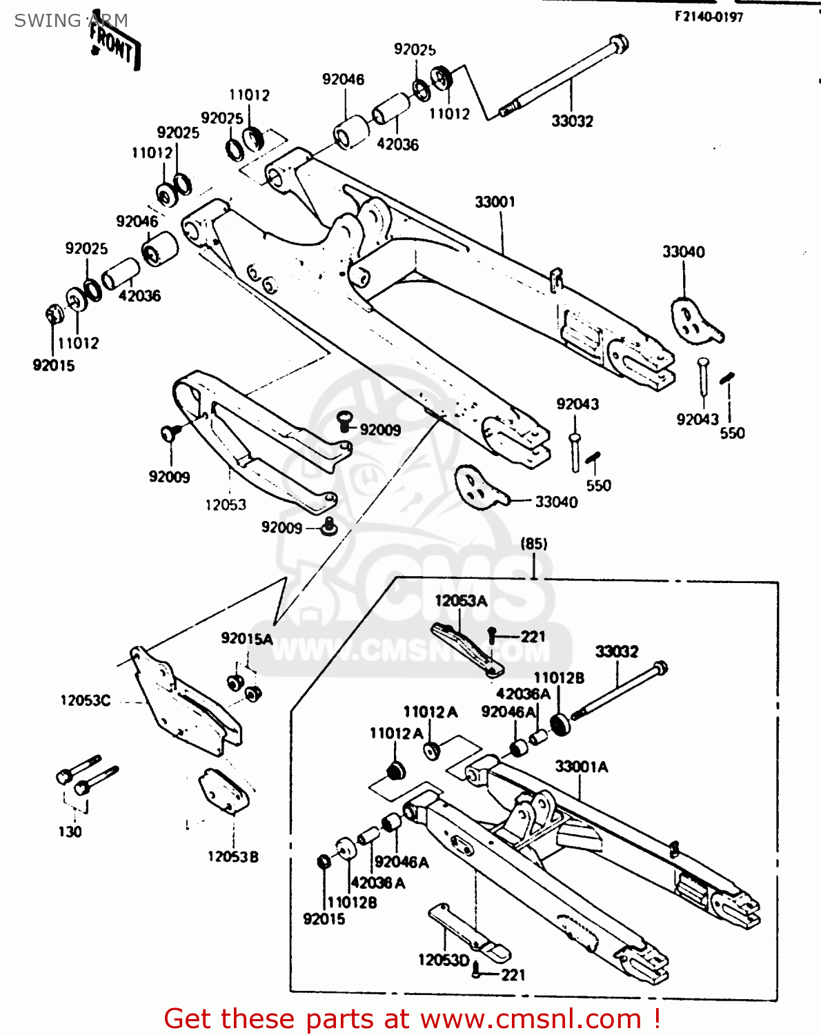 SWING ARM KDX200-B1 1984 AUSTRALIA / KPH