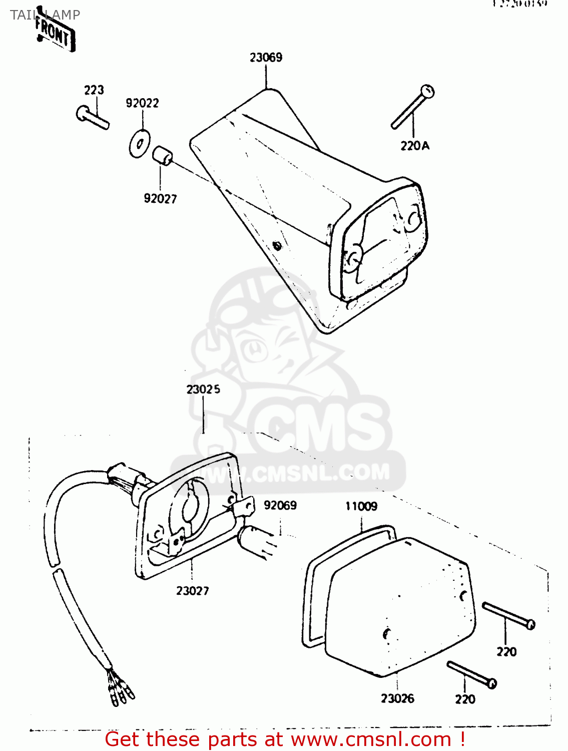 TAIL LAMP KDX200-B1 1984 AUSTRALIA / KPH