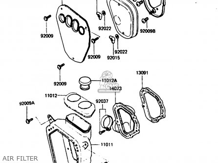 AIR FILTER - KDX200-B1 1984 AUSTRALIA / KPH