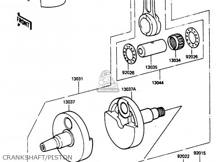 CRANKSHAFT/PISTON - KDX200-B1 1984 AUSTRALIA / KPH