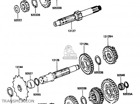 TRANSMISSION - KDX200-B1 1984 AUSTRALIA / KPH