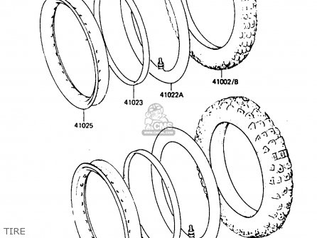 TIRE - KDX200-B1 1984 AUSTRALIA / KPH